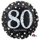 80 cumpleaños espumoso globo de 18″