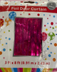 Hot Pink Fringe Metallic Foil Curtain