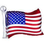 American Flag Satin Infused 27″ Foil Balloon by Anagram from Instaballoons