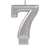 Amscan #7 Met Silver Candle