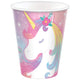 Vasos Unicornio Encantado 9 oz (8 unidades)