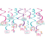 Amscan Enchanted Unicorn Swirls Decorations