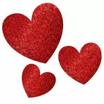 Amscan Glitter Mega Hearts Assorted  (20 count)