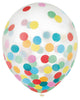 Globos de látex transparente de 12" con confeti multicolor (6)