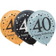 Globos de látex de 12" para celebración de 40 cumpleaños (15 unidades)