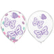 Butterfly Confetti 12″ Latex Balloons (6 count)