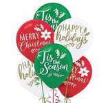 Amscan Latex Christmas Phrases 12″ Latex Balloons (15 count)