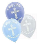 Amscan Latex First Holy Communion Blue 12" Latex Balloons (15 count)