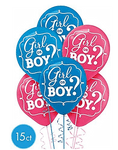 Amscan Latex Girl or Boy? Gender Reveal 12″ Latex Balloons (15)