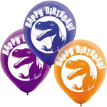Amscan Latex Happy Birthday Prehistoric Dinosaurs 12″ Latex Balloons (6 count)