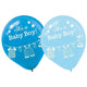 It's A Baby Boy Clothesline 12″ Latex Balloons (15 count)