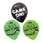 Amscan Latex Level Up Video Game Themed 12″ Latex Balloons (6 count)