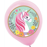 Amscan Latex Magical Pink Unicorn 12" Latex Balloons (5 Count)