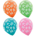 Amscan Latex Tiki Printed 12" Latex Balloons (15 Count)