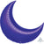 Amscan Mylar & Foil Crescent Moon Purple  26″ Balloon