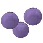 Amscan Paper Lanterns - Purple 9″ (3 count)