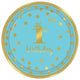 1st Birthday Boy Gold Plates 7″ (8 count)