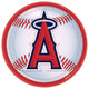 Platos de papel de béisbol de Los Ángeles Angels de 9" (8 unidades)