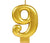 Amscan Party Supplies #9 Met Gold Candle