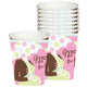 Vasos de papel "Grandes expectativas" para baby shower (8 unidades)