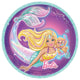 Platos iridiscentes redondos Barbie Mermaid 7″ (8 unidades)
