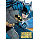 Invitaciones de Batman Heroes Wanted (8 unidades)