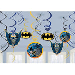 Amscan Party Supplies Batman Swirl Hanging Decorations (12 count)