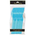Amscan Party Supplies Caribbean Blue Fork 20ct (20 count)