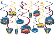 Amscan Party Supplies Cars 3 Hanging Swirls Decoration Kit (12 count)