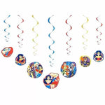 Amscan Party Supplies DC Super Hero Girls Swirl Decoration Kit