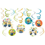 Amscan Party Supplies Despicable Me Swirl Decorations (12 count)