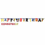 Amscan Party Supplies Disney Mickey on the Go Jumbo Add-An-Age Letter Banner