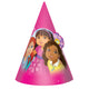 Sombreros de cono de Dora la exploradora y sus amigos (8 unidades)
