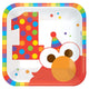 Elmo Turns One Square Plates 7″ (8 unidades)