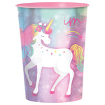 Amscan Party Supplies Enchanted Unicorn Metallic Plastic Favor Cup 16 oz (12 count)
