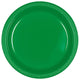 Platos de plástico verde festivo de 9" (20 unidades)