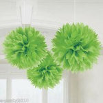 Amscan Party Supplies Fluffy Decoration - Lime Green (3 count)