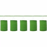 Amscan Party Supplies Green Paper Lantern Garland 12′