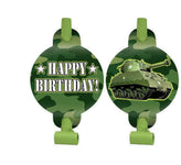 Amscan Party Supplies Happy Birthday Blowouts Camo   (8 count)