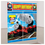 Amscan Party Supplies Happy Birthday Thomas All Aboard Scene Setters Wall Decorating Kit (5 piece set)