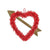 Amscan Party Supplies Heart Decoration w/ Gold Arrow Tinsel