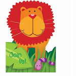 Amscan Party Supplies Jungle Animals Folded Invitations (8 count)