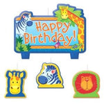 Amscan Party Supplies Jungle Birthday Candle Set (4 count)