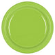 Platos de plástico verde kiwi de 9" (20 unidades)