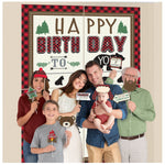 Amscan Party Supplies Little Lumberjack Birthday Scene Setters w/ Props (16 count)