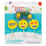 Amscan Party Supplies LOL Emoji Birthday Icon Candles (4 count)