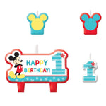 Amscan Party Supplies Mickey Fun 1st Birthday Candle Set (4 count)