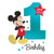 Amscan Party Supplies Mickey's Fun To Be One Jumbo Deluxe Invite (8 count)
