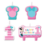 Amscan Party Supplies Minnie Fun One Birthday Candle Set (4 count)
