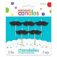 Mustaches Toothpick Candle set (5 count)